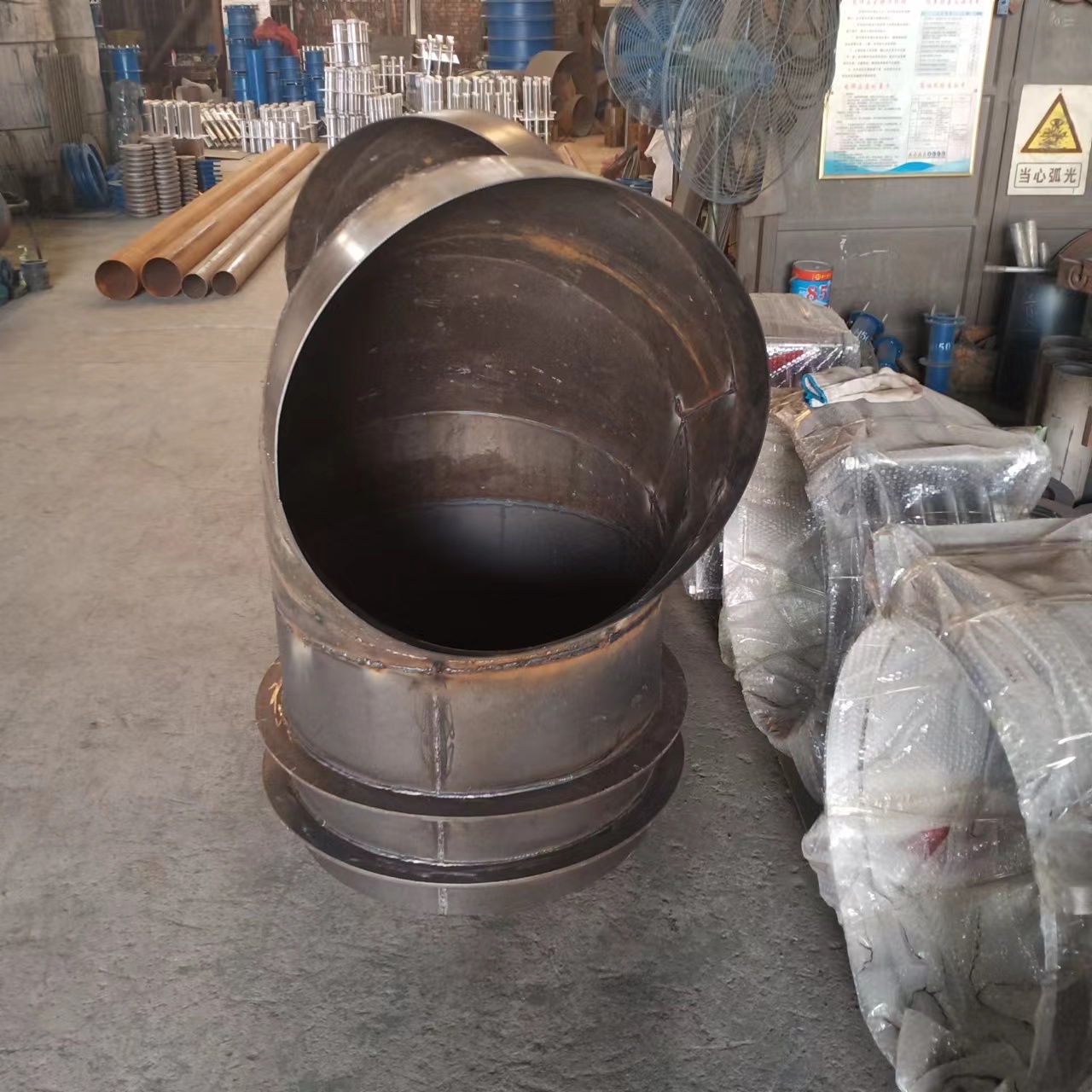07FK02型人防通風(fēng)套管連體鋼制彎頭-II道環(huán)特殊規(guī)格定制DN500